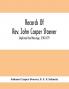 Records Of Rev. John Casper Stoever; Baptismal And Marriage 1730-1779