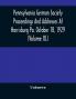 Pennsylvania German Society Proceedings And Addresses At Harrisburg Pa. October 18 1929 (Volume XL)