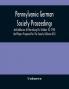 Pennsylvania German Society Proceedings And Addresses At Harrisburg Pa. October 18 1930 And Papers Prepared For The Society (Volume XLI)