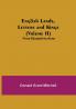 English Lands Letters and Kings (Volume II): From Elizabeth to Anne