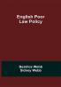 English Poor Law Policy