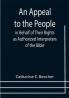An Appeal to the People in Behalf of Their Rights as Authorized Interpreters of the Bible