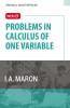 MTG Problems in Calculus of One Variable Book