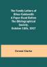 The Family Letters of Oliver Goldsmith A Paper Read Before the Bibliographical Society October 15th 1917