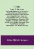 Girls and Athletics; Giving a brief summary of the activity rules and method of administration of the following games in girls' schools and colleges women's clubs etc.: archery basket ball cricket fencing field day field hockey gymnastics golf hand ball ice hockey indoor base ball rowing soccer skating swimming tennis track athletics volley ball walking water polo water basket ball.