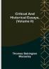 Critical and Historical Essays (Volume II)