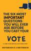 The Six Most Important Questions You will Ever Ask Before You Cast Your Vote : A Time To Be Critical With Your Vote