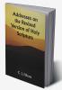 Addresses on the Revised Version of Holy Scripture
