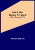 Kritik der reinen Vernunft (Erste Fassung 1781)