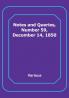 Notes and Queries Number 59 December 14 1850
