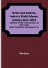 Notes and Queries Index to Ninth Volume January-June 1854 : A Medium of Inter-communication for Literary Men Artists Antiquaries Genealogists etc.