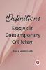 Definitions Essays In Contemporary Criticism