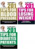 Best Health Books: 201 Tips For Blood Pressure + 201 Tips For Diabetes Patients + 201 Tips For Loosing Weight