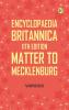 Encyclopaedia Britannica 11th Edition Matter to Mecklenburg