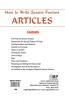 How To Write Special Feature Articles