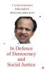 In Defence of democracy and social justice