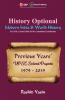 History Optional - Modern India & World History - Previous Year's UPSC Solved Papers 1979-2019