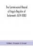 The Commissariot Record of Argyle Register of Testaments 1674-1800
