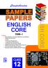 Comprehensive Sample Papers English Core XII (Term-I)