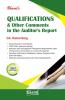 Qualifications and Other Comments in the Auditor’s Report