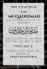 The Muqaddimah : An Introduction to History  - Volume 2