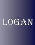 Logan: 100 Pages 8.5 X 11 Personalized Name on Notebook College Ruled Line Paper