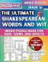 The Ultimate Shakespearean Words and Wit Mixed Puzzle Book for Kids Teens and Adults
