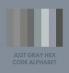 JUST GRAY HEX CODE ALPHABET