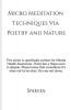 Micro Meditation Techniques Via Poetry And Nature: This Series Is Specifically Written For Mental Health Awareness. There Lies A Hope Even In Despair. Please Know That Sometimes It'S Okay Not To B...