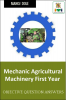 Mechanic Agricultural Machinery First Year : Objective Question Answers