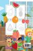Cut Paste and Color Fruits : Scissors Skills Activity Preschool Workbook for Kids Ages 3+