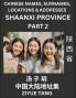 Shaanxi Province (Part 2)- Mandarin Chinese Names Surnames Locations & Addresses Learn Simple Chinese Characters Words Sentences with Simplified Characters English and Pinyin