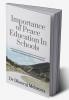 Importance of Peace Education in Schools