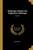 Marburger Studien Zur Englischen Philologie; Volume 11
