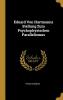 Eduard Von Hartmanns Stellung Zum Psychophysischen Parallelismus