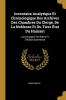 Inventaire Analytique Et Chronologique Des Archives Des Chambres Du Clergé De La Noblesse Et Du Tiers État Du Hainaut