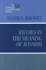 Studies in the Meaning of Judaism