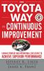TOYOTA WAY TO CNTNS IMPRVMNT