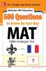McGraw-Hill Education 500 MAT Questions to Know by Test Day