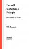 Farewell to Matters of Principle