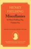 Miscellanies by Henry Fielding Esq.