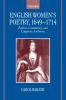 English Women's Poetry 1649 - 1714