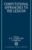 Computational Approaches to the Lexicon