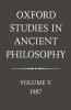 Oxford Studies in Ancient Philosophy