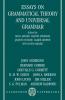 Essays on Grammatical Theory and Universal Grammar