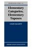 Elementary Categories Elementary Toposes