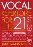 Vocal Repertoire for the Twenty-First Century Volume 1