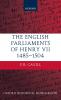 The English Parliaments of Henry VII 1485-1504
