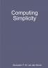 Computing Simplicity