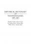 Historical Dictionary of Tudor England 1485-1603